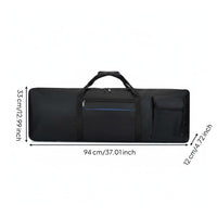 Waterproof Padded Keyboard Case Adjustable Shoulder Straps Digital Piano Carrying Bag Multiple Pockets for Students, Storage