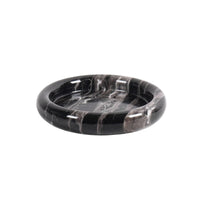 Marble Tray Round Marble Bowl Shallow Stone Tray for Tabletop
