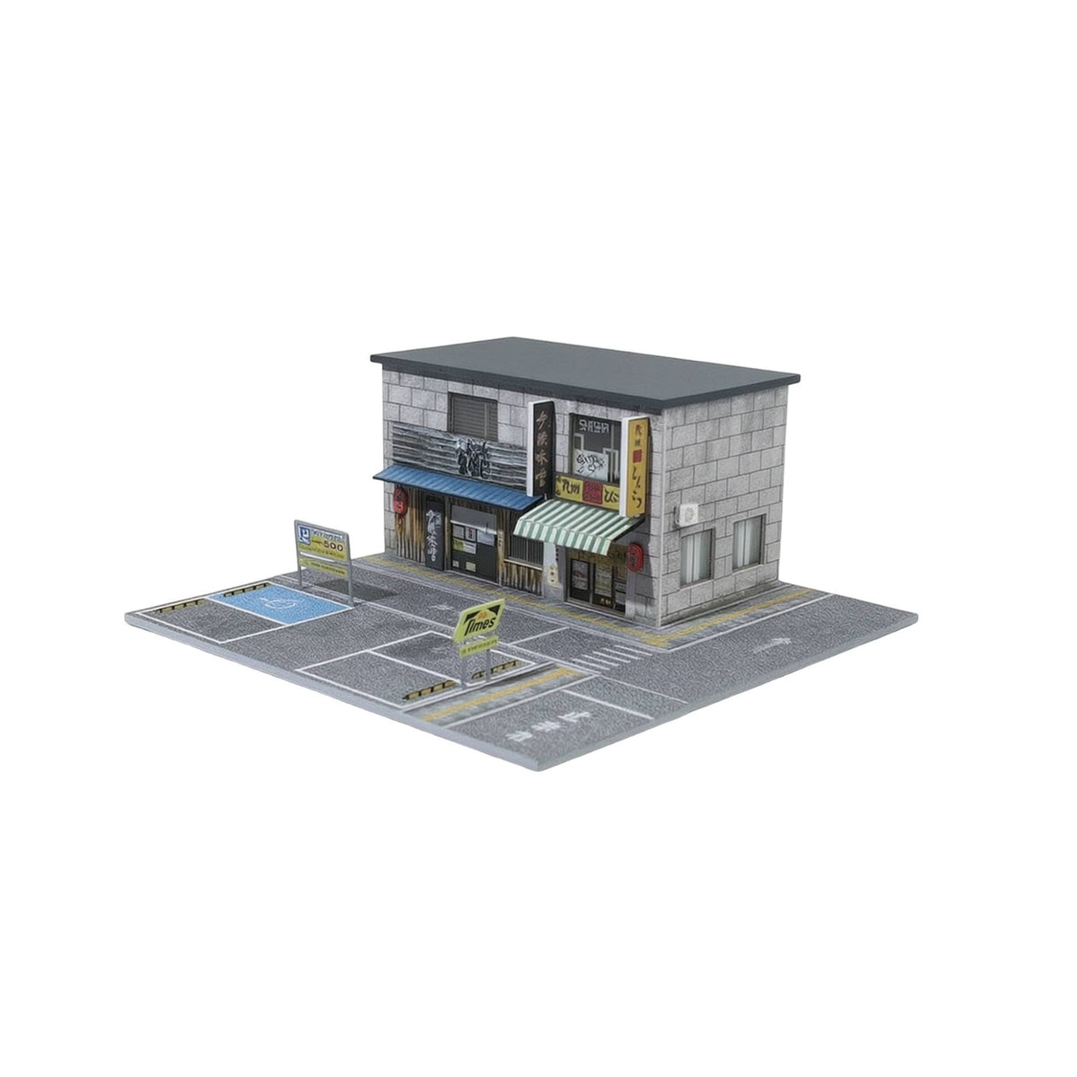 Building Model with Display Base Realistic Miniature Building Tabletop Scale Scene Model for Collectors
