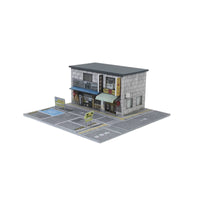 Building Model with Display Base Realistic Miniature Building Tabletop Scale Scene Model for Collectors