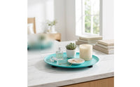 Metal Tray with Feet Low-Profile Decorative Metal Tray for Countertop
