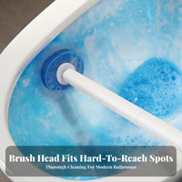 Toilet Brush Set Flexible Head Wall Mounted Toilet Bowl Cleaner Scratch for Washroom