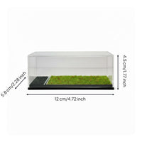 1:64 Car Display Case Clear Acrylic Miniature Grass Diorama Dustproof for Collectors