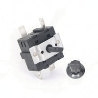 Panel Mount Rotary Selector Switch with Bracket Compact Rotary Selector Switch Black 10amp for Repair Technicians, DIYers, Kitchen