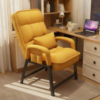 Comfortable High Back Reading Chair Padded Reading Chair with Side Pocket Ergonomic Armchair with Pillow Breathable for Distant Workers, Students, Home Office, Dorm Room, Bedroom