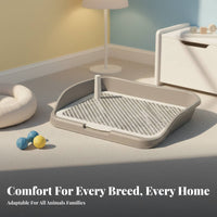 Dog Potty Tray Easy to Clean Indoor Dog Toilet Detachable Design Puppy Training Toilet for Young Dogs, Apartment, Balcony
