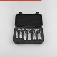 9 Pieces Metric Slotted Socket Set with Case Chrome Vanadium Slotted Socket Set Rust-Resistant Toolbox Long-Lasting for Mechanics, Automotive Repair