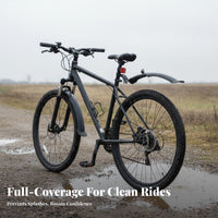 2 Pieces Front and Rear Mudguard Set Wide Design Front and Rear Mudguards Easy Installation Mountain Bike Fenders for Rough Terrain Biking