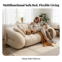 Sofa Bed with Pet House Multi-Functional Pull-expandable Loveseat Bed Foldable Design transformable Couch for Homeowners, Guests, Living Room, Bedroom, Office