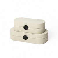 Oval Container with Hinged Lid Elegant Storage Box with Hinged Lid Secure Organizer for Dresser
