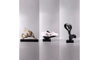 Abstract Sculpture with Base Modern Tabletop Sculpture Minimalist for Office Reception