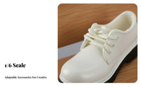 1/6 Scale Doll Shoes High-Quality PVC 1/6 BJD Shoes Realistic Laces for Hobbyists, Scenes