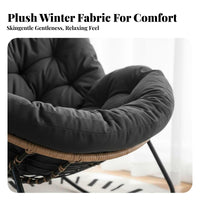 Reclining Function paddinged Lounger with Footrest Ergonomic Design Sleigh Base Recliner Modern design Rocking Chair Comfortable Headrest for Seniors, Readers, Homeowners, Balcony, Living Room, perusing alcove, Bedroom