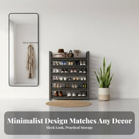 Multi-Tier Shoe Rack Space Saving Entryway Shoe Rack Large Capacity Home Furniture for Apartment Dwellers, Homeowners, Hallway, Mudroom, Dormitory