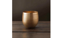 Tabletop Vase Hammered Vase with Handles Flower Holder Gold-Toned Vessel Metal for Dining Table, Entryway