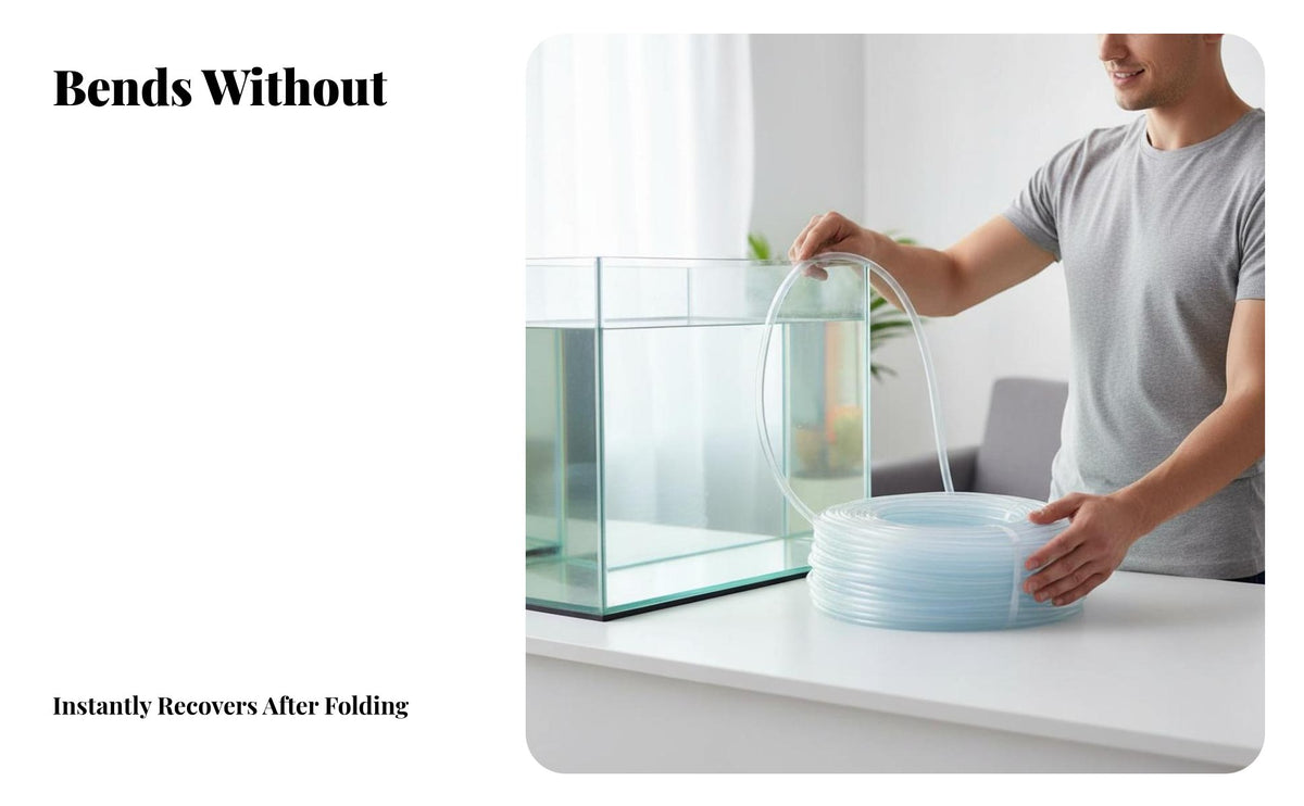 Flexible Airline Tubing Stays Soft Fish Tank Tube Kink Resistant Clear Silicone Breathing Tube for Pond