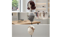 Mannequin Head with Stand Height-Adjustable Velvet Mannequin Head for Hair Stylists, Retail Stores, Window Displays