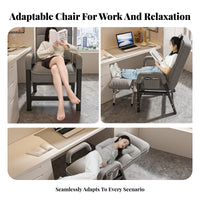 Foldable Design Adjustable Folding Lounger versatileUse Lounge Recliner Comfortable Padding Portable Seating With Headrest for Students, Office Workers, Homeowners, Dormitory, resting, Living Room, Balcony