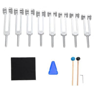 8 Pieces Ear Care Tuning Fork Portable Tuning Fork with Cylindrical Head Handheld Instrument for Personal Grooming