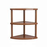 Space Saving 2 Tier Corner Shelf Multi Purpose Corner Display Shelf Unobstructed Design Triangle Desk Organizer Easy to Clean for Dressing Table, Entryway