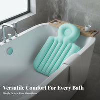 Bathtub Backrest Pillow Non-Slip Full Full-Length Bath Pillow Spa Bath Lounger Soft & Comfortable Bathroom Accessory