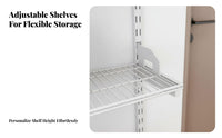 Space Saving Wall-Mounted Closet Organizer Quick Installation Wall-Mounted Shelving System Modular Design Home Storage Heavy-Duty for Apartment Dwellers, Homeowners, Families, Small Areas, Entryway, Laundry Room, Clothing Storage