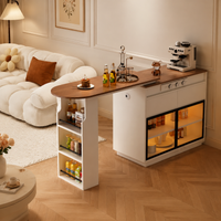 bar cabinet with dining counter