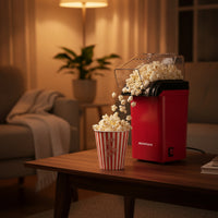 Electric Hot Air Popcorn Machine Small Hot-Air Popcorn Popper Countertop Appliance Oiloil-Not-Required for Families, Students, Movie Nights, Home, Dorm Rooms