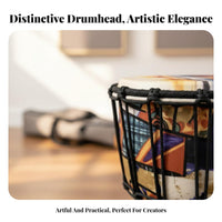 Lightweight 8.5 Inch Djembe Portable Djembe Deep Echo Percussion Instrument Rope Tuned for Travelers, Music Lovers, Stage Performance, Performances, Festivals, Outdoor Gathering