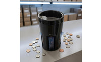 Cylindrical Currency Sorter ABS Plastic Black Currency Sorter Money Organizer Compact Upright