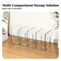 Clear Acrylic Shelf Divider Versatile Clear Shoe Separator Space Saving Acrylic Cabinet Partition for Students, Homeowners, Bedroom, Desk, Kitchen