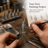 Napoleonic Wars French Infantry Miniatures for Tabletop Wargaming, 1/56 Scale Resin 3D Printed Figures