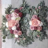 Artificial Flower Arch Decoration for Wedding, Oxford Cloth Horn Door Set