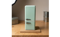 Dollhouse Refrigerator Interior Light Dollhouse Fridge Silver Handles 1:12 Scale Fridge