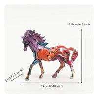 Horse Figurine Graffiti Horse Statue Multicolor for Living Room, Office Desk