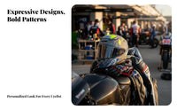Full-Coverage Helmet Composite Fiber Shell Motorcycle Helmet Impact Resistant for Racers, Adults, Outdoor Riding, Commuting, Long Distance Traveling