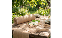 Burlap Table Runner Roll Coarse Table Runner with Rope Long for Crafters, Crafts