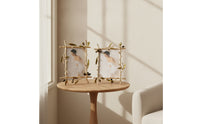 Photo Frame with Leaf Design Ornate Branch Photo Frame Metal Decor for Desk, Living Room, Office