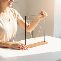 Necklace Display Stand Space Saving Pendant Display Holder Minimalist Design Jewelry Hanging Rack for Dressing Table