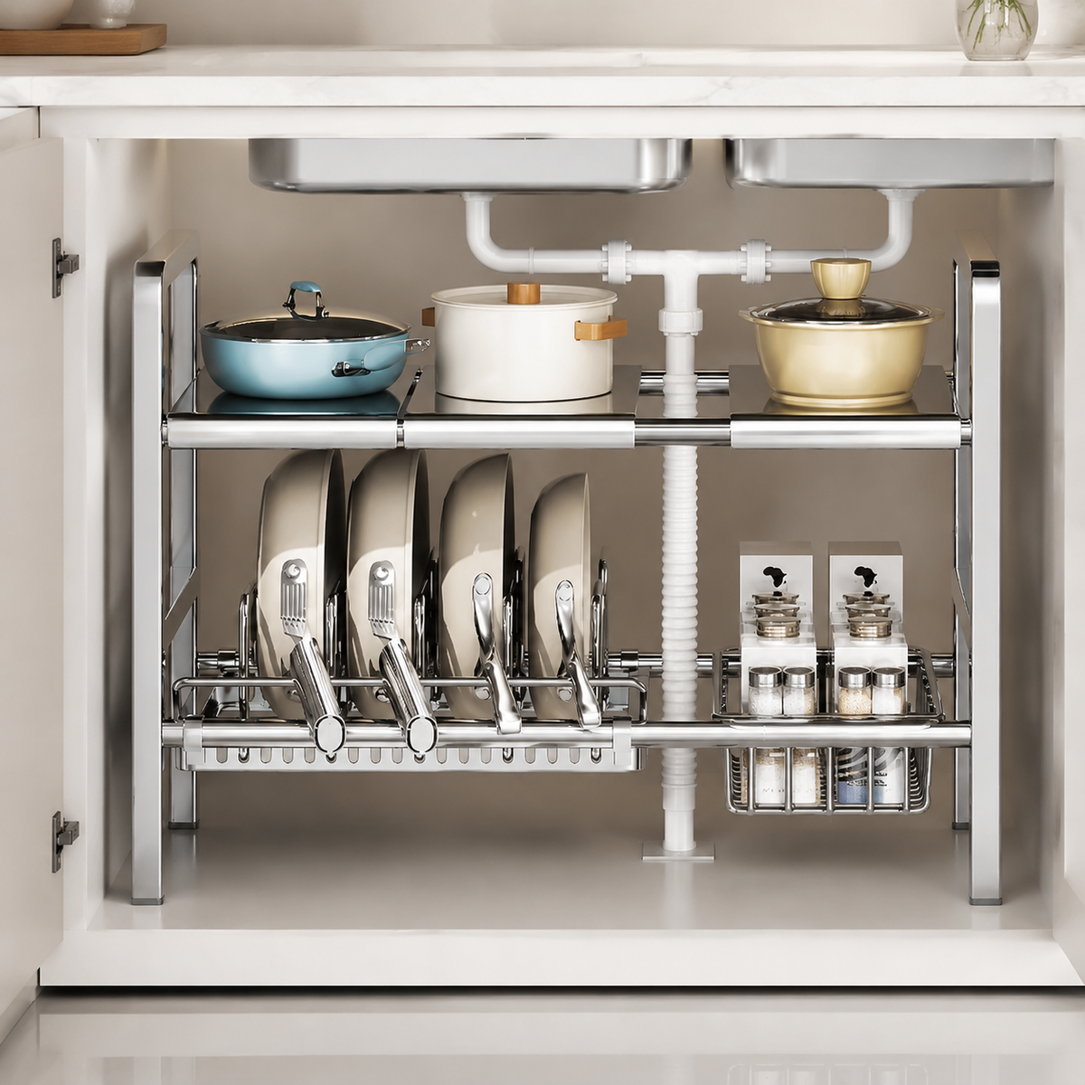 under-sink storage rack