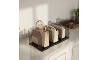 Keeps Items Upright Handbag Storage Rack Easy to Install Clear Handbag Divider Sturdy Construction Clear Purse Divider Tool-Tool-Less Assembly for Closet, Dresser, Desktop, Drawer