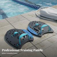 3 Pieces Builds Strength Swimming Hand Paddles Hydrodynamic Design Stroke Improvement Paddles Adjustable Straps Front Crawl Training Gear Posture Ion for Swimmers, Children, Beginners