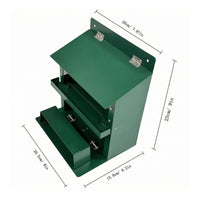 Squirrel Feeder with Perch Metal Squirrel Feeder Green for Wildlife Lovers