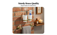 Ornate Details Wall-Mounted Towel Rack Decorative Antiquedesign Towel Shelf Long-Lasting Bathroom Hardware Rust-Proof for Homeowners, Interior Designers, Apartment Dwellers, Restroom, Hotel, Small Areas, Spa