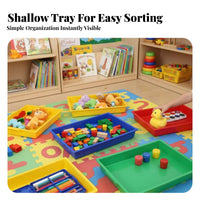 Shallow Rectangular container Space-Saving slim-line Underbed Container for educators