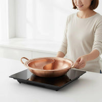 Two-Section Hot Pot Induction Compatible Dual Sided Hot Pot Uniform Heating Spread Double-Flavor Stockpot for Family Meal