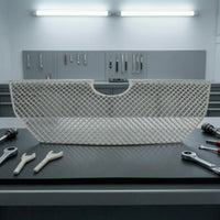 Front Grille Insert Electroplated Grille Frame with Mesh Long-Lasting
