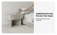 Minimalist Design C-Shaped End Table Italian design Nightstand Creative Shape Bedside Cabinet adaptable for Apartment Dwellers, Homeowners, Students, Small Spaces, Living Room, Beside Sofa, Office