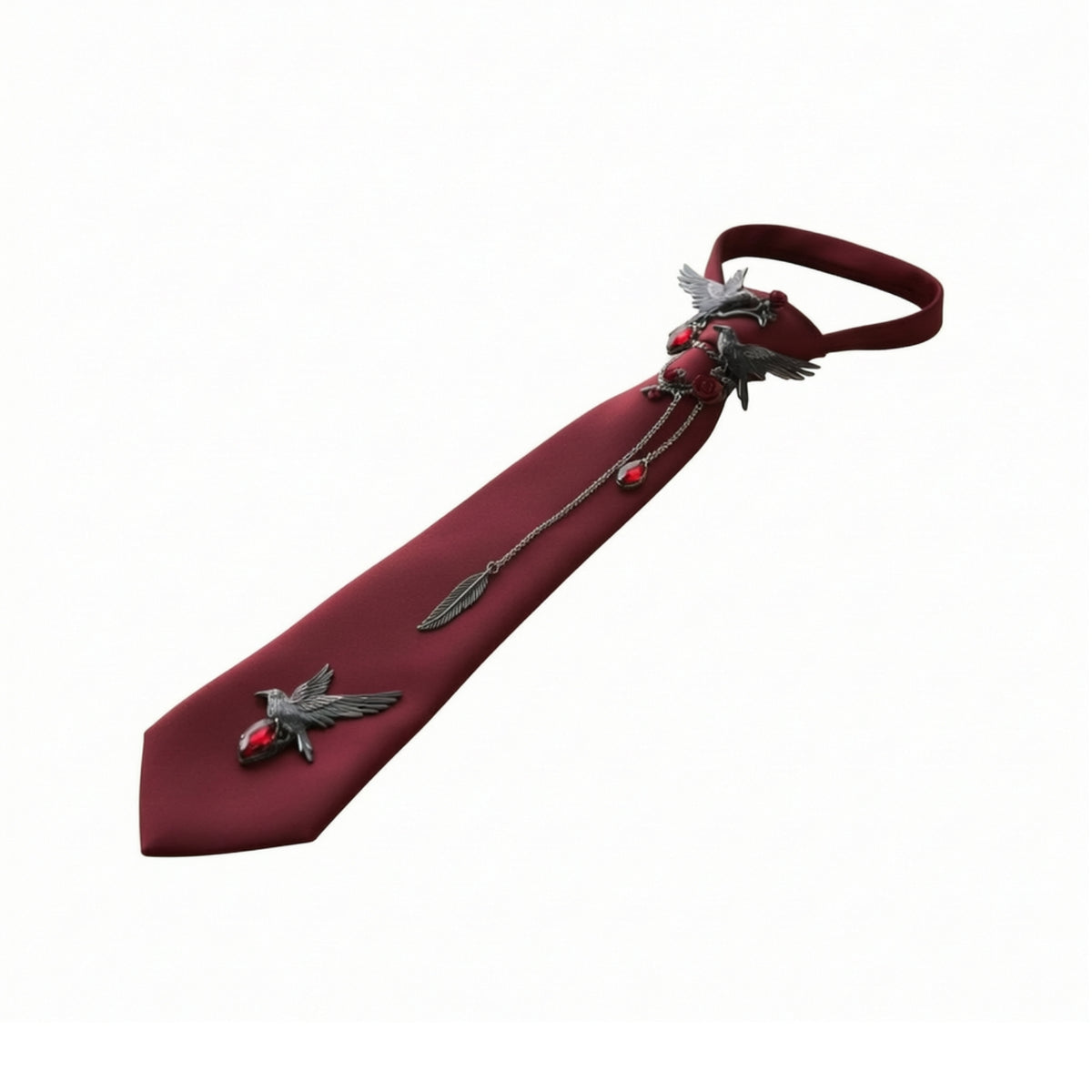 Thorn Series Crow Print Pull-on Tie for Kids