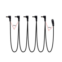 Angled Plugs chainChain Power Cable Coiled Drop Sections 5.5mm X 2.1mm DC Cable Ferrite Bead DC Extension Cord Insulated Wiring